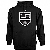 Men's Los Angeles Kings Old Time Hockey Big Logo with Crest Pullover Hoodie - Black,baseball caps,new era cap wholesale,wholesale hats
